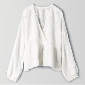 Aritzia Wilfred Peplum Blouse - size small